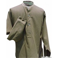 UK Khaki Wool Collarless Shirts