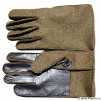 US GI Gloves, Wool with Leather Palms