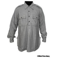 Indian Army Gray Wool Officer style Collared Shirts