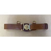 Rhodesian BSAP Leather Belt with Interlocking  Brass Buckle