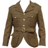 Scottish Officer Barathea Wool Service Dress Cutaway Tunic
