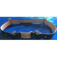 US M1872 Infantry Leather Belt with Brass US Buckle